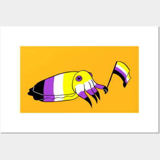 Cuttlefish Pride - Nonbinary Variant Posters and Art